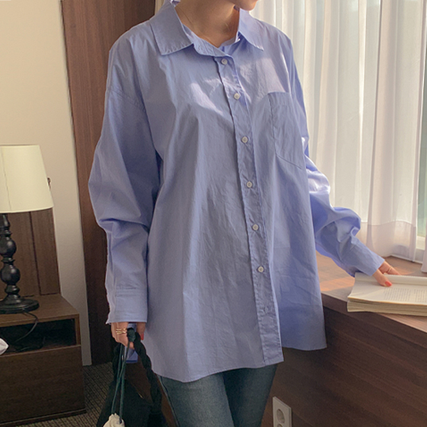 Maternity*Tok Tok Cotton Boxy Overfit Shirt