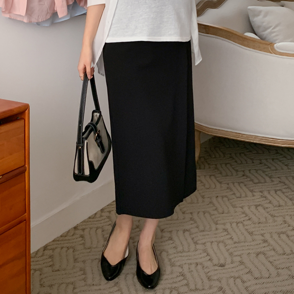 Maternity*Commuting Look Pin Tuck Maternity Skirt