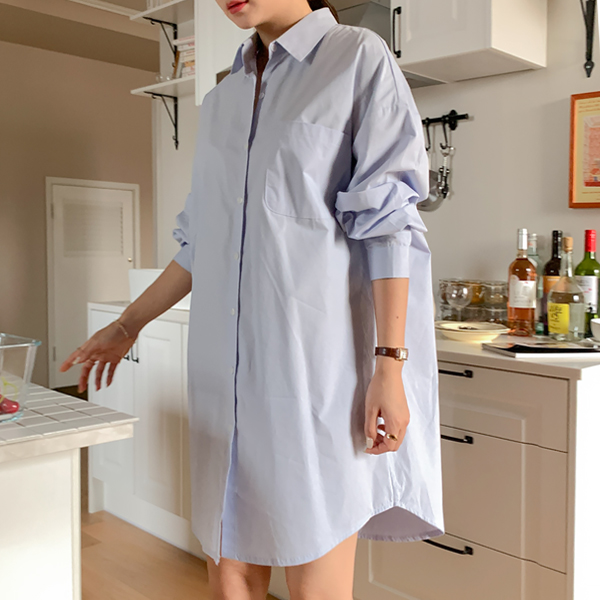 Maternity*High-density standard long shirt (breastfeeding possible)