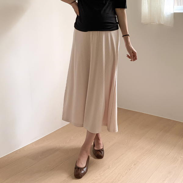 Maternity*Challenge flare ribbed maternity skirt