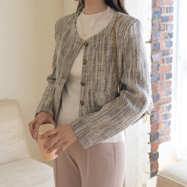 Maternity*Hazel Mix Tweed Jacket