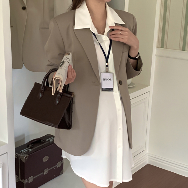 Maternity*Classic Single Overfit Jacket