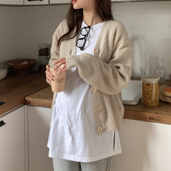 Maternity*Hug loose fit hachi cardigan