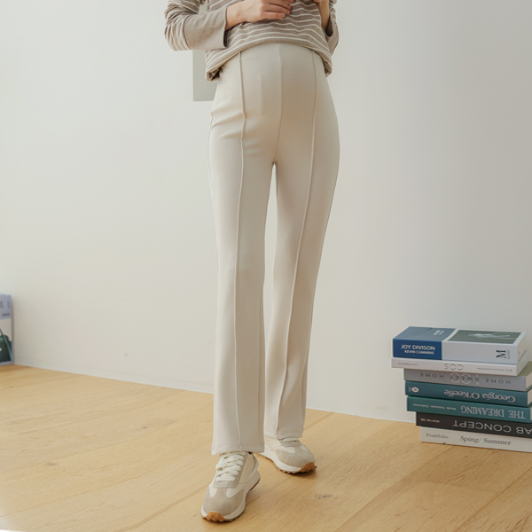 Maternity*Double slim boot cut maternity pants (ver. pin tuck)