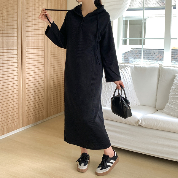 Maternity*Loving Hooded Maternity Dress