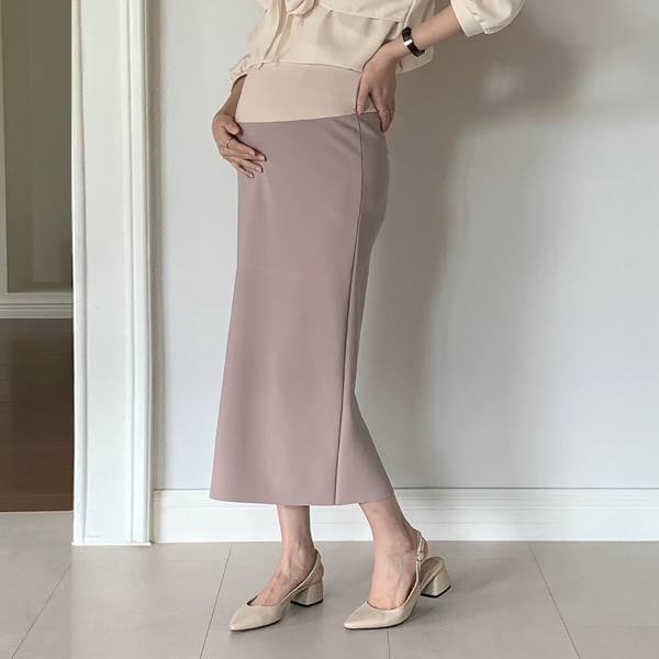 Maternity*Classic Midi Maternity Skirt