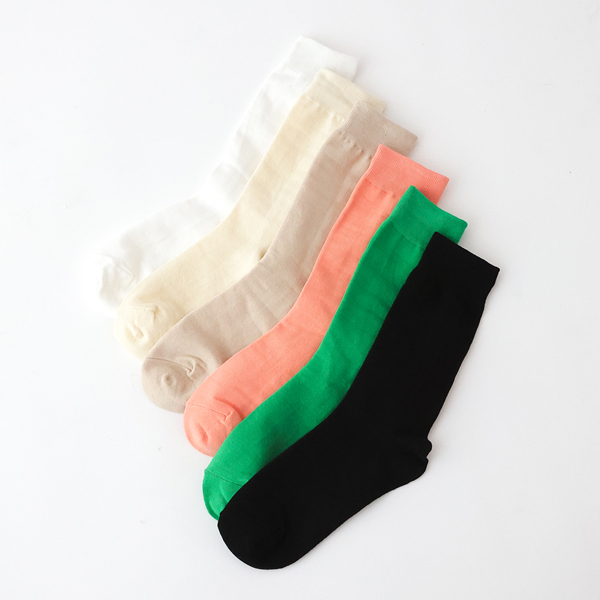 <font color="bb4b57"><b>[Special Offer 1+1]</b></font><br> Point color socks