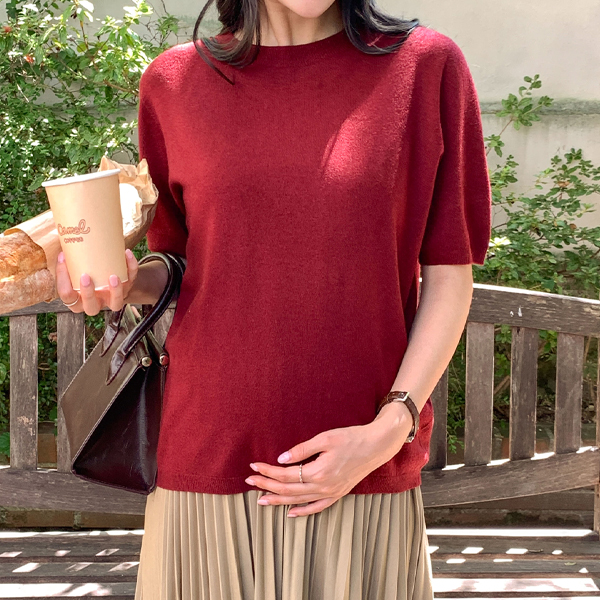 Maternity*Wool Garment Short Sleeve Knit (R)