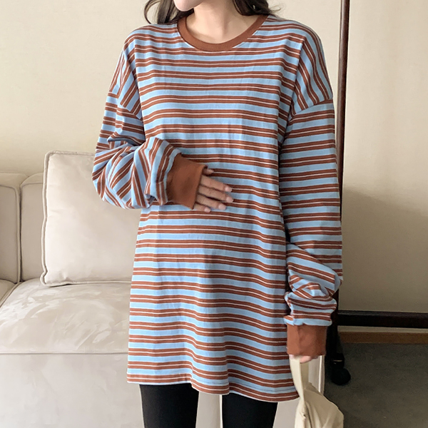Maternity*Barrel Stripe Box T-shirt