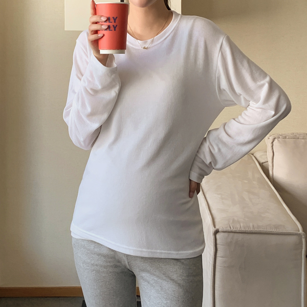 Maternity*Basic loose fit long-sleeved T-shirt