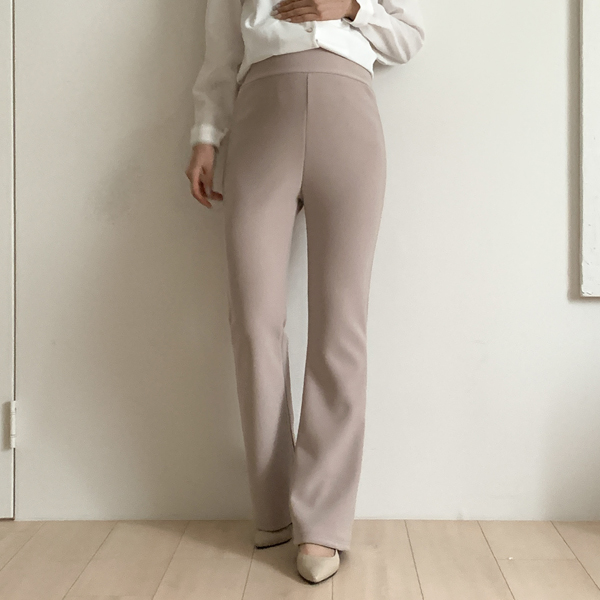 Early and mid-term mom*High-long bootcut maternity pants