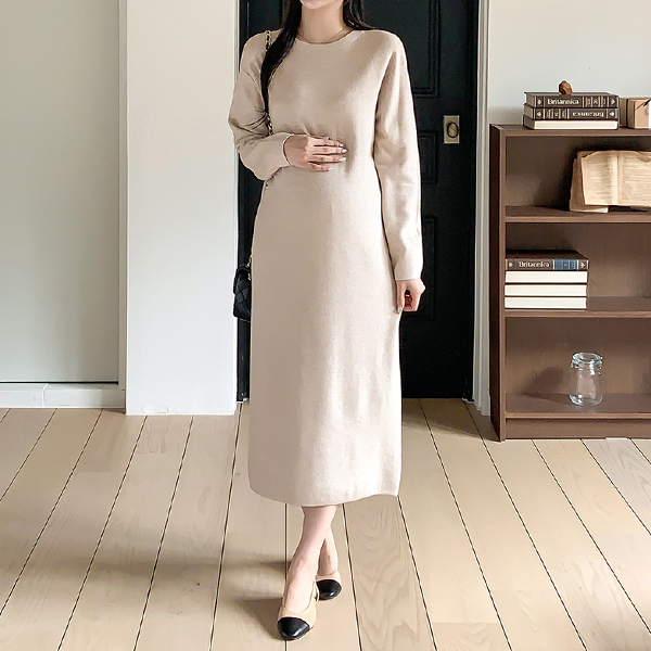 Maternity*Cami Basic Round Maternity Dress