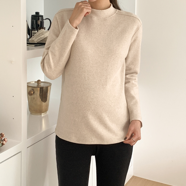 Maternity*Basic Peach Half-Length T-Shirt