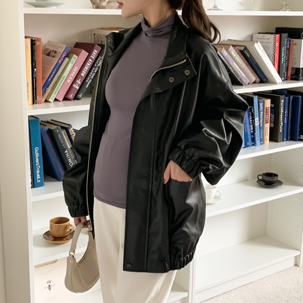 Maternity*Mood Overfit Leather Jumper