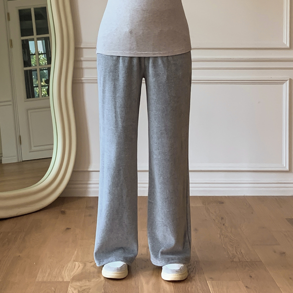 Maternity*Dotom Velour Wide Maternity Pants