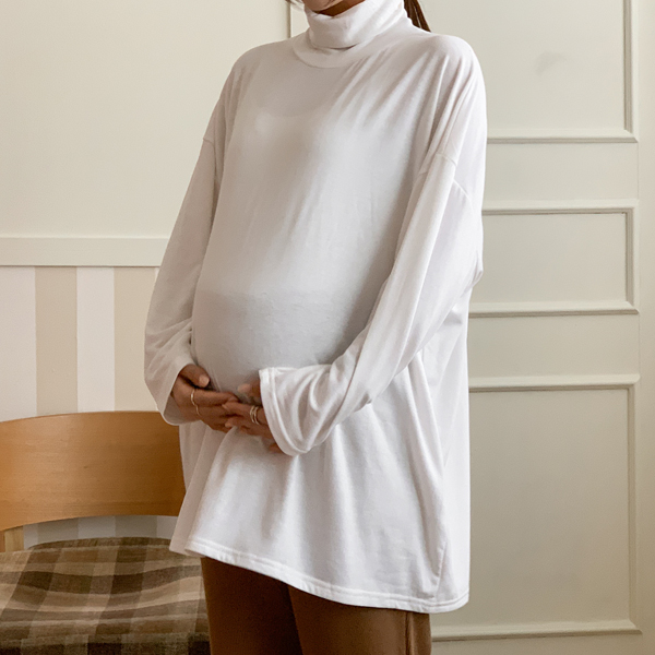 Maternity*Daily wear fleece t-shirt Long tee