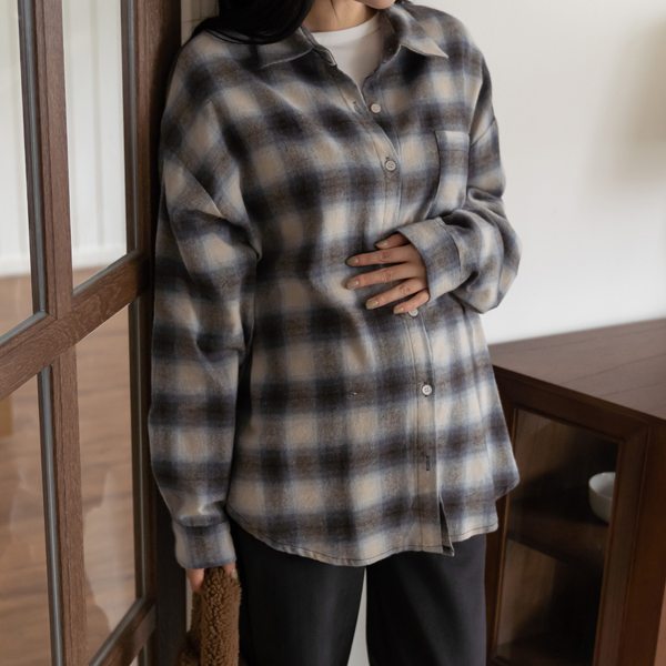 Maternity*Arthur Cotton Check Shirts