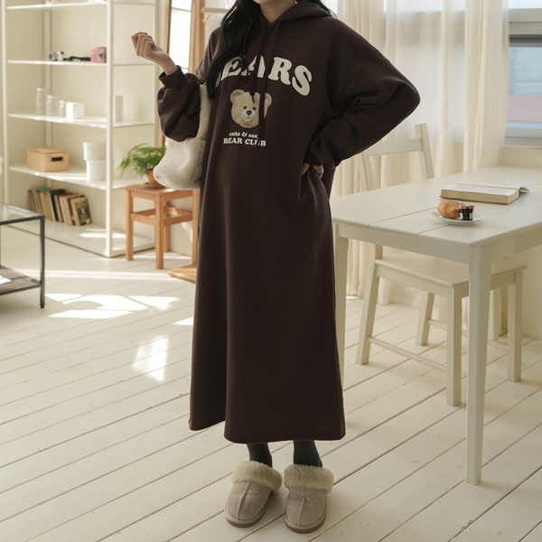 Maternity*Bear Club Hooded Maternity Dress