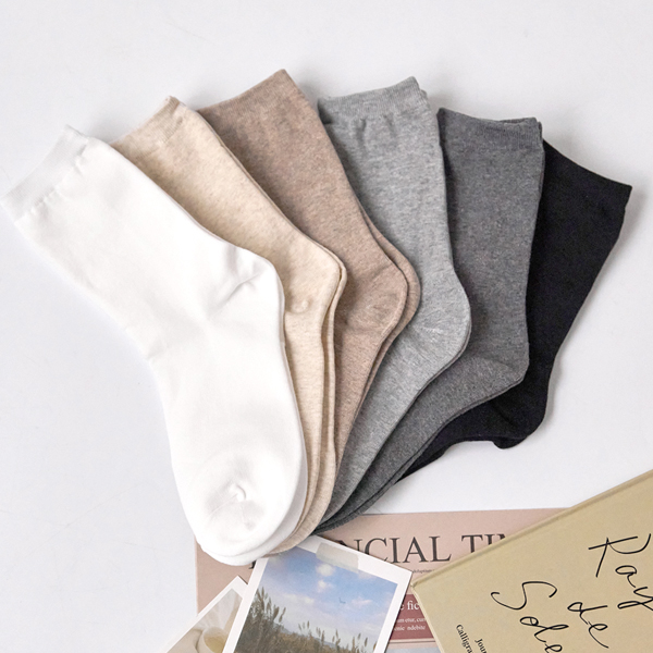 <font color="bb4b57"><b>[Special Offer 1+1]</b></font><br> Basic Daily Long Cotton Socks