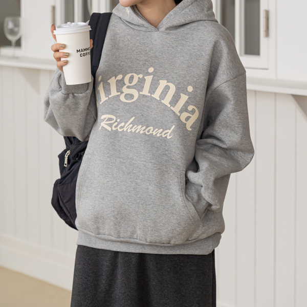 <b>[Limited-time discount]</b> Maternity*Virginia snap hooded fleece maternity man-to-man