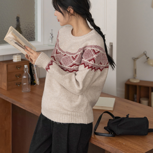 Maternity* Self-Draglan Round Knit