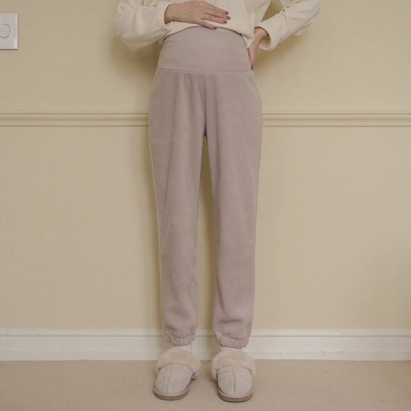 Maternity*Stay-at-home fleece jogger maternity pants