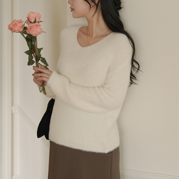 Maternity*Snowflame V-neck knit