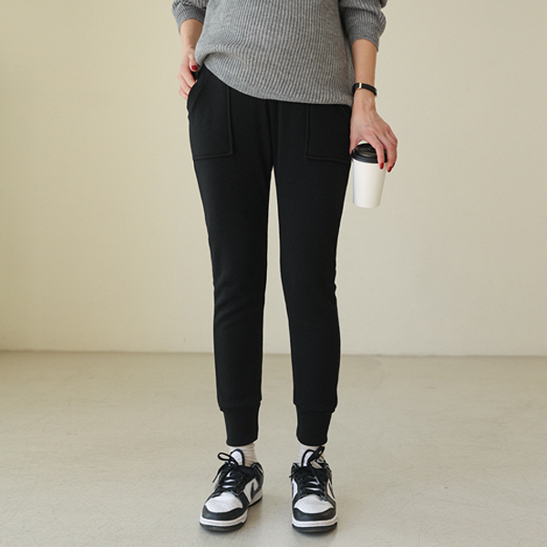 Maternity*Slim joggers brushed maternity pants