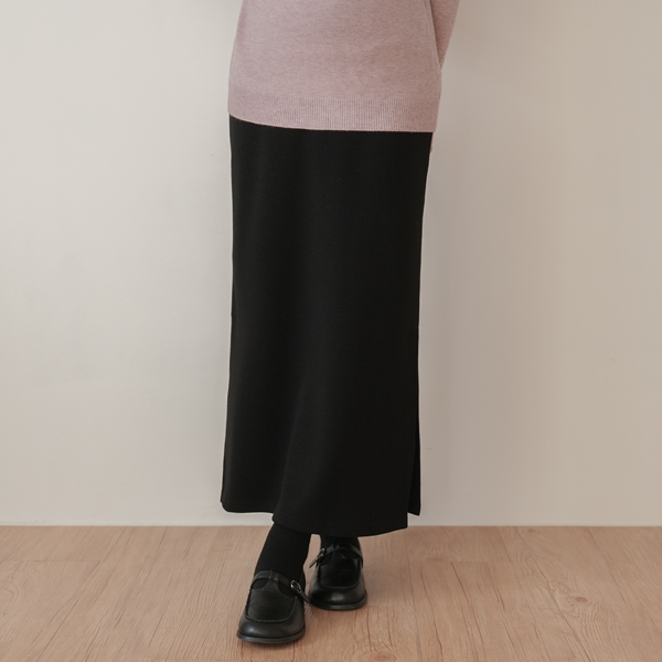 Maternity*Cold blocking brushed maxi maternity skirt