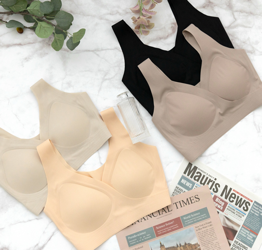 <font color="bb4b57"><b>[1+1Special Sale/Free Shipping]</b></font><br> [Jj] Comfort Nude Seamless Wrap Nursing Bra 2-piece Set