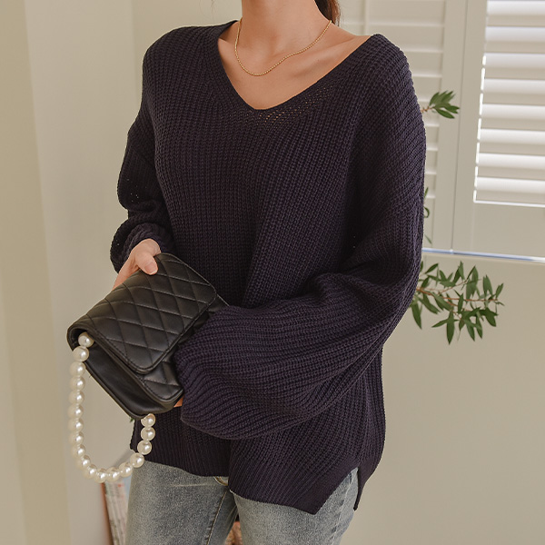 <b>Limited quantity SALE</b><br> Innocent mood Romantic V-neck long knit