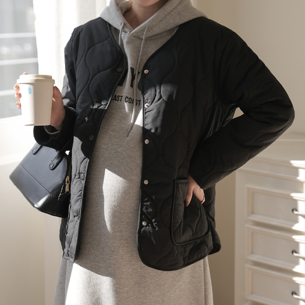 Maternity*Wool quilted jacket