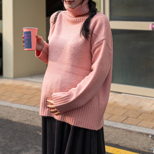 Maternity*Laon loose fit polar knit