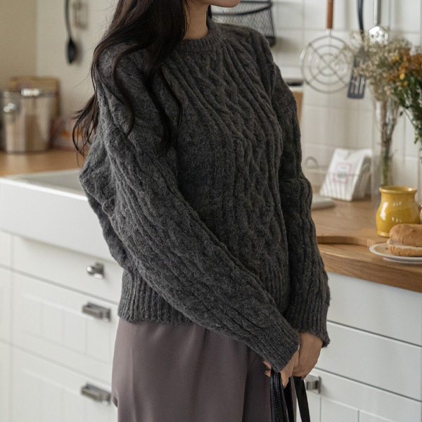 Maternity*Laura Cable Round Knit