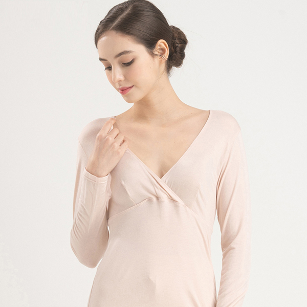 <font color="bb4b57"><b>[Limited time discount]</b></font><br> Tencel Solid Maternity Underwear Top (Big size OK)