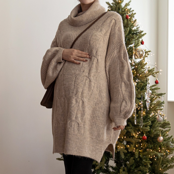 Maternity*Porsche Turtleneck Camisole Team Maternity Dress