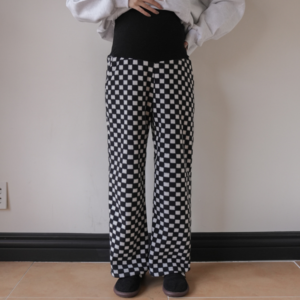 Maternity*Checker Hoodie Maternity Pants