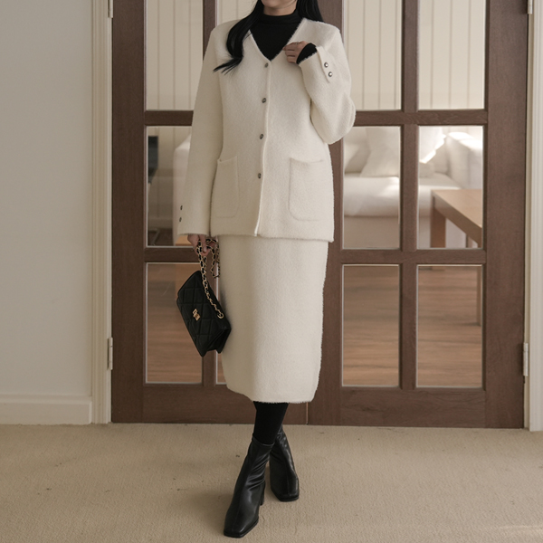 Maternity*Mink wool jacket top and bottom set