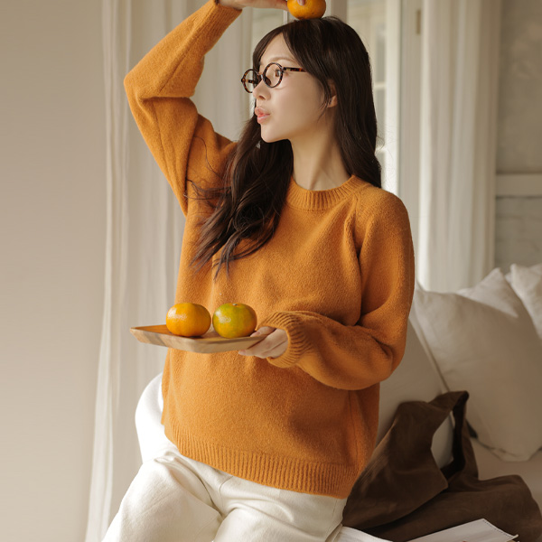 Maternity*Back Point Leather Patch Knit