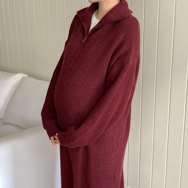 Maternity*Tom Kara Zip-up Maternity One-Piece Dress