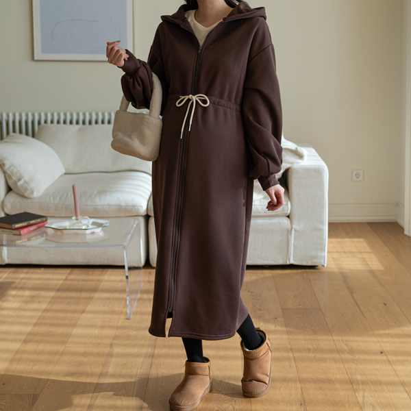 Maternity*Adele Hooded Maternity Dress