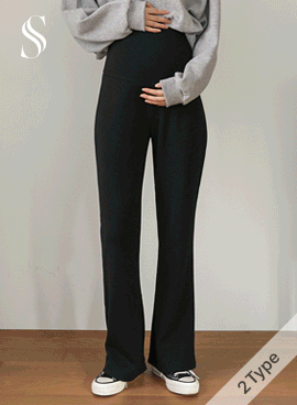 [S-made]Maternity*Maternity pants with mink boot cut that are warm up to the belly