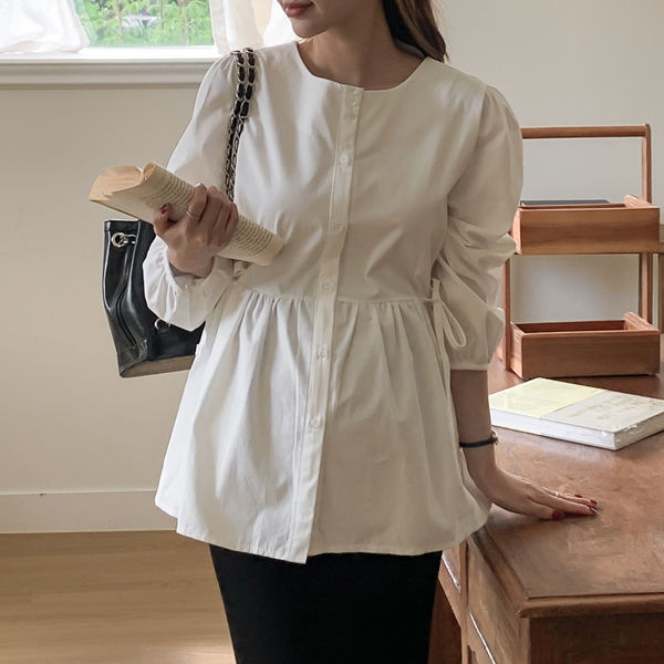 [S-made] Maternity*Adjustable Rich Flare Maternity Blouse (Nursing Available)