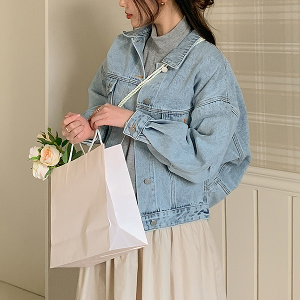 Maternity*Stingray Loose Denim Jacket