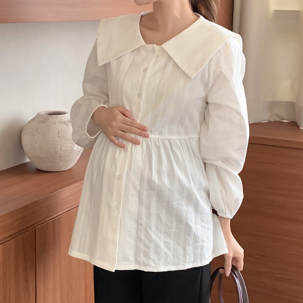 [S-made]Maternity*Dense lace flare maternity blouse (breastfeeding possible)