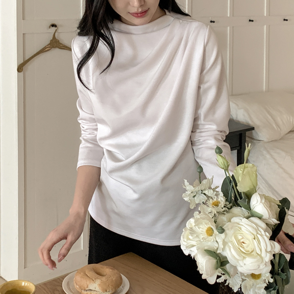 [S-made]Maternity*Slim tension pin tuck shirring maternity t-shirt