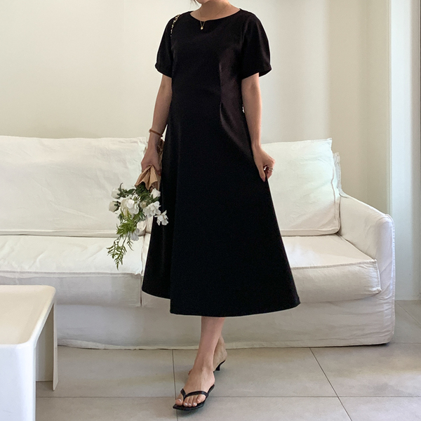 <b>Limited quantity SALE</b><br> Maternity*Cooling Boat Neck Maternity Dress