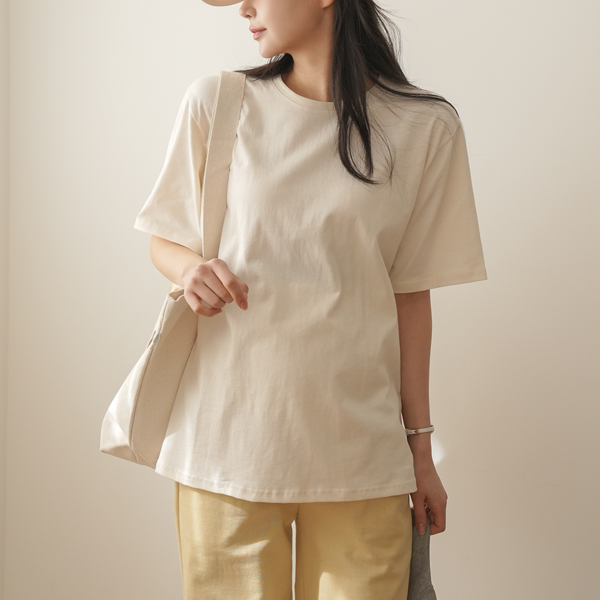 Maternity*Real Layered Short Sleeve Basic T-shirt