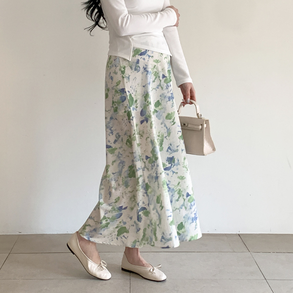 Maternity*Water Flora Banding Skirt