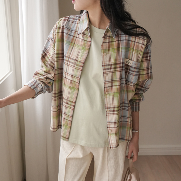 Maternity*Slow Label Pocket Check Shirt